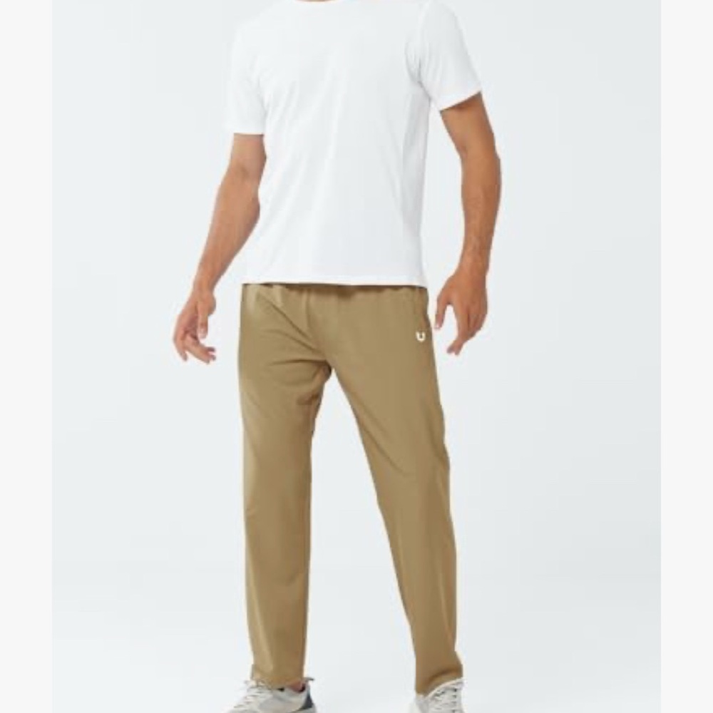 NORTHYARD Men's Athletic Running Joggers Workout Gym  Lightweight Pants khaki